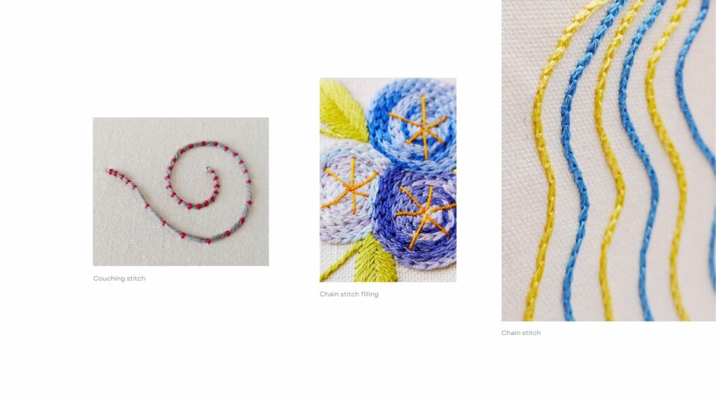 Points de broderie à la main pour les contours - des plus simples aux plus décoratifs
