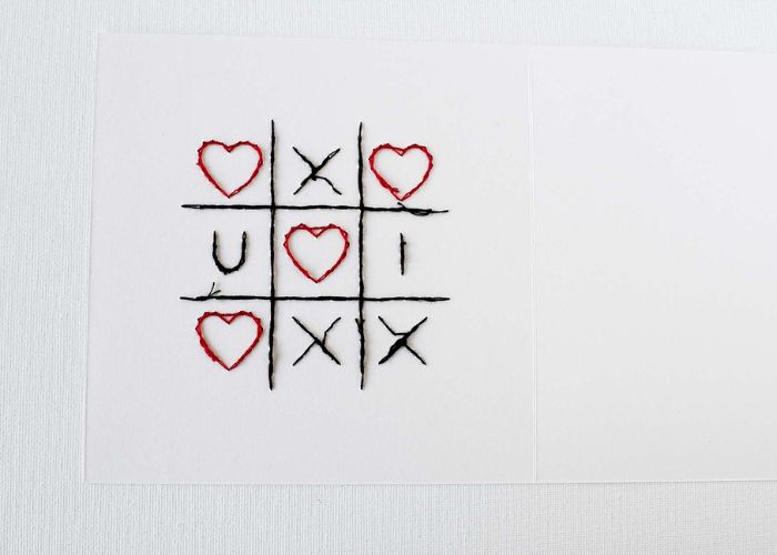 Papierkarten zum Valentinstag: Rückseite der Karte