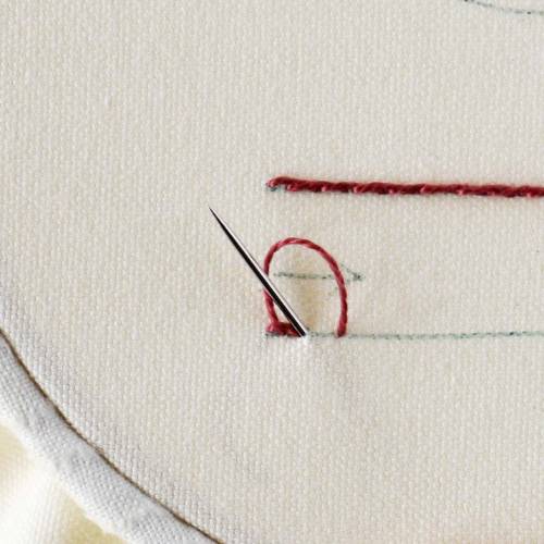 Broderie au point de contour - étape 4
