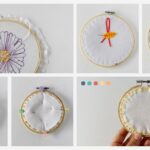 How to back embroidery hoop with felt or cardboard