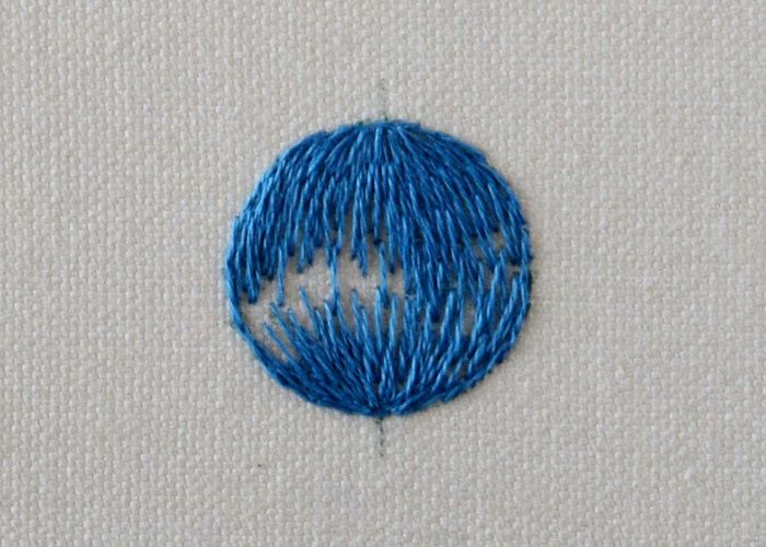 Füllen mit langen und kurzen Stichen wiederholen