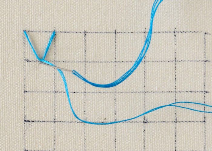 Realizza un punto Fly Stitch