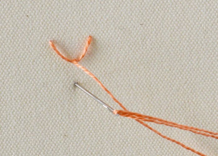 Kronenstich-Stickerei Schritt 3