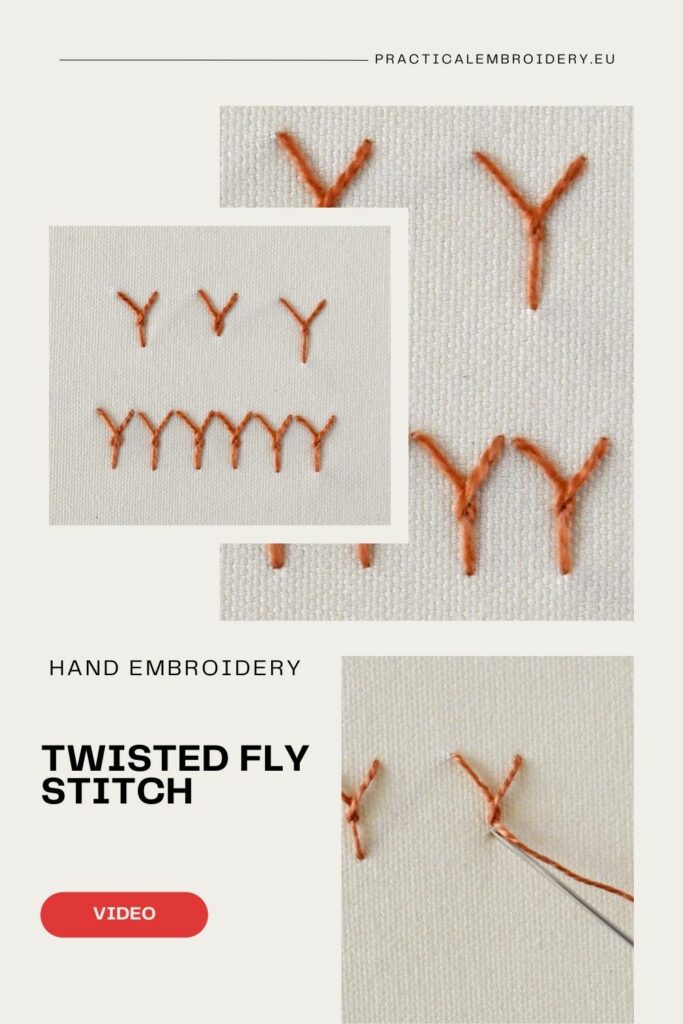 Twisted Fly Stitch - video tutorial di ricamo a mano