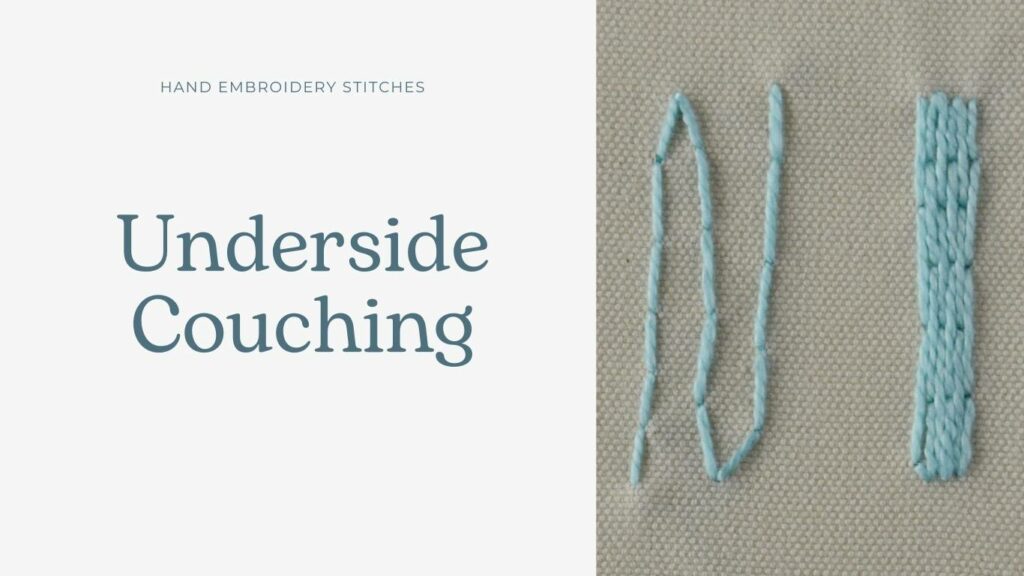 Tutorial de bordado de puntada Couching en la parte inferior