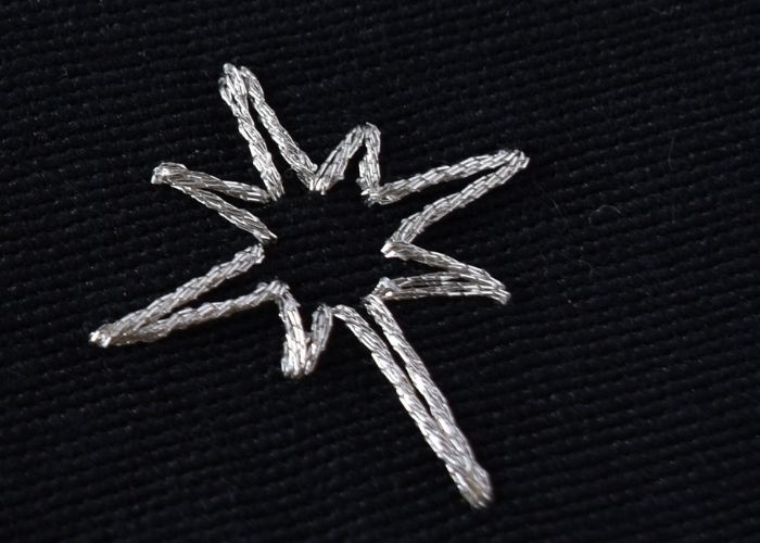 Wie man Sterne mit Backstitch stickt