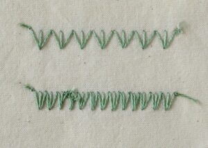 Triple Blanket Stitch embroidery sampler reverse side image