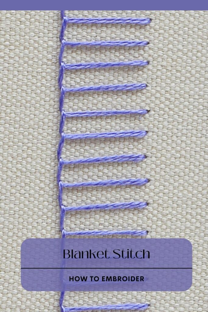 Quick Blanket Stitch Guide for Beginners  PIN image